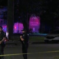 Canadian police at the scene of a shooting near Sons of Jacob Synagogue in Belleville, Ontario, September 20, 2026. (Screenshot/CBC)