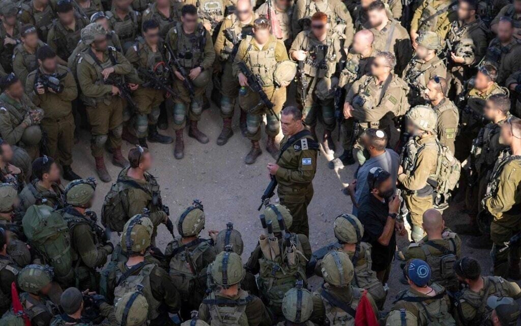 IDF Chief of Staff Lt. Gen. Eyal Zamir speaks with troops at the Tzeelim training base in southern Israel, during a major snap drill, September 6, 2026. (Israel Defense Forces)