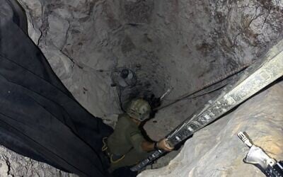 IDF troops of the Yahalom combat engineering unit operate in a shaft in the West Bank city of Qalqilya, September 23, 2026. (Israel Defense Forces) IDF troops of the Yahalom combat engineering unit operate in a shaft in the West Bank city of Qalqilya, September 23, 2026. (Israel Defense Forces)