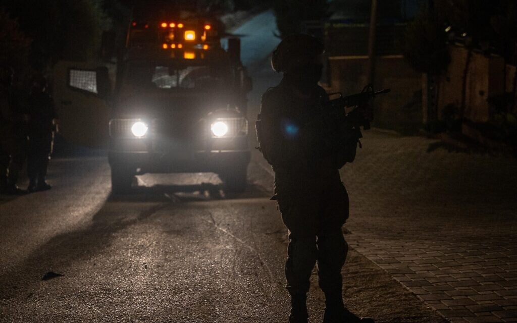 An IDF soldier is seen operating in the West Bank, early September 8, 2026. (Israel Defense Forces)
