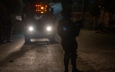 An IDF soldier is seen operating in the West Bank, early September 8, 2026. (Israel Defense Forces) An IDF soldier is seen operating in the West Bank, early September 8, 2026. (Israel Defense Forces)