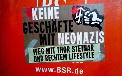 ‘No business with Neo-Nazis’. (Image Flats! via Flickr., CC BY-SA/The Conversation) ‘No business with Neo-Nazis’. (Image Flats! via Flickr., CC BY-SA/The Conversation)