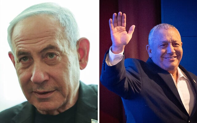 Prime Minister Benjamin Netanyahu (L) in Safed on September 9, 2026, and Yashar leader Gadi Eisenkot in Rosh HaAyin on September 7, 2026. (David Cohen/Flash90, Flash90) Prime Minister Benjamin Netanyahu (L) in Safed on September 9, 2026, and Yashar leader Gadi Eisenkot in Rosh HaAyin on September 7, 2026. (David Cohen/Flash90, Flash90)