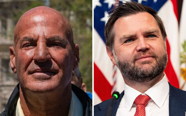 Radio personality Sid Rosenberg (left) and US Vice President JD Vance. (David Dee Delgado/Getty Images via AFP, AP Photo/Alex Brandon)