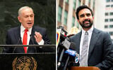 L: Prime Minister Benjamin Netanyahu speaks during the 81st session of the United Nations General Assembly at United Nations headquarters, September 24, 2026. R: New York City Mayor Zohran Mamdani speaks to the press in July 2026, in New York. (AP Photo/Seth Wenig, AP Photo/Angelina Katsanis)