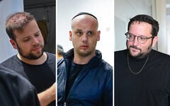 Senior aides to Prime Minister Benjamin Netanyahu (from left): Topaz Luk, Eli Feldstein and Jonatan Urich. (Flash90)