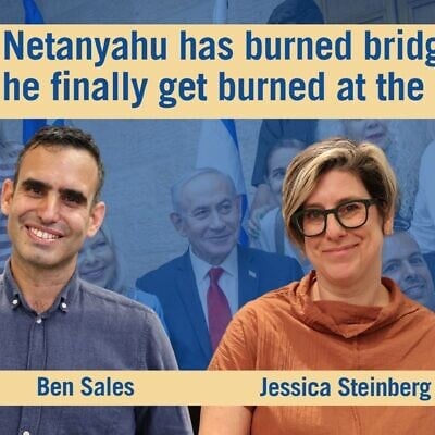 News editor Ben Sales appears on the Daily Briefing with podcast host Jessica Steinberg (Flash 90)