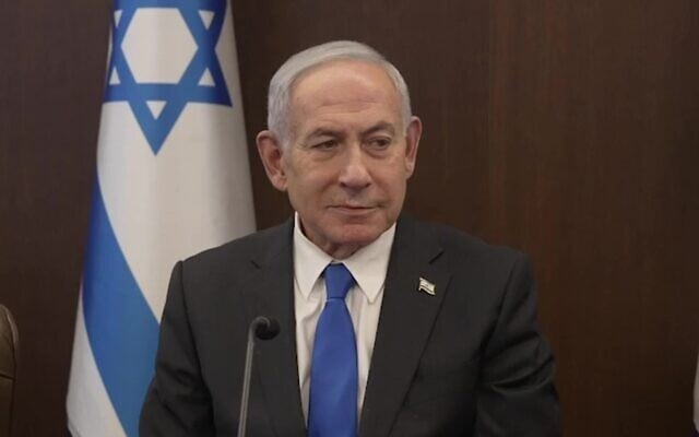 Prime Minister Benjamin Netanyahu speaks at a cabinet meeting on September 6, 2026. (Omer Meron/GPO) Prime Minister Benjamin Netanyahu speaks at a cabinet meeting on September 6, 2026. (Omer Meron/GPO)