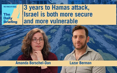 Diplomatic correspondent Lazar Berman joins host Amanda Borschel-Dan on today's Daily Briefing podcast. (ToI/Flash90) Diplomatic correspondent Lazar Berman joins host Amanda Borschel-Dan on today's Daily Briefing podcast. (ToI/Flash90)