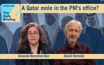 Founding editor David Horovitz joins host Amanda Borschel-Dan for today's Daily Briefing podcast. (ToI/AFP) Founding editor David Horovitz joins host Amanda Borschel-Dan for today's Daily Briefing podcast. (ToI/AFP)