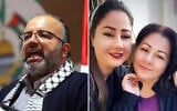 Hamas official Ali al-Amoudi (left) in an undated photo; Maisaa Abu Dawood (right) and her daughter Mary, who were killed in an IDF strike on their home in northern Gaza on October 3, 2026. (Social media: used in accordance with Clause 27a of the Copyright Law)