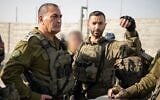 IDF Chief of Staff Lt. Gen. Eyal Zamir (left) meets with officers at the scene of a shooting attack near Hebron in the West Bank, October 23, 2026. (Israel Defense Forces)