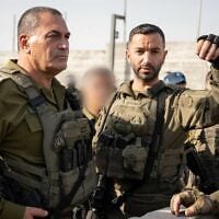 IDF Chief of Staff Lt. Gen. Eyal Zamir (left) meets with officers at the scene of a shooting attack near Hebron in the West Bank, October 23, 2026. (Israel Defense Forces)