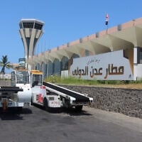 A picture taken on May 10, 2023 shows Aden airport in the Yemeni Red Sea port city which is controlled by the internationally recognised government. (Saleh Al-OBEIDI/AFP)
