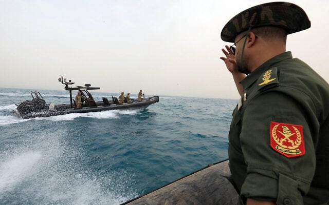 Members of the Libyan navy take part in the “Dara’ al-Karama 2” military exercises, conducted by the Libyan National Army under the command of Field Marshal Khalifa Haftar, in the Ras al-Alba region in southeastern Libya on May 16, 2026. (Abdullah Doma/AFP)