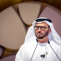 Anwar Gargash, diplomatic adviser to the UAE president, speaks at the Hili Forum 2026 in Abu Dhabi on September 7, 2026. (FADEL SENNA/AFP)