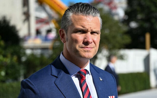 US Secretary of Defense Pete Hegseth seen before walking to board Marine One on the South Lawn of the White House in Washington, DC, on October 6, 2026. (Alex WROBLEWSKI/AFP)
