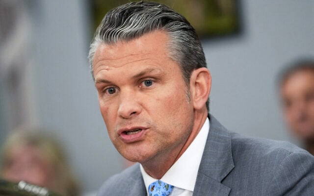 US Defense Secretary Pete Hegseth speaks during a meeting with Britain’s Defense Minister Wes Streeting at the Pentagon in Washington, DC, on October 15, 2026. (Nathan Howard/POOL/AFP) US Defense Secretary Pete Hegseth speaks during a meeting with Britain’s Defense Minister Wes Streeting at the Pentagon in Washington, DC, on October 15, 2026. (Nathan Howard/POOL/AFP)