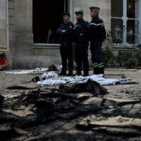 French gendarmes stand among rubbles and damages at the Hotel de Nesmond, the state’s official residence in Gironde, in Bordeaux, southwestern France, on October 18, 2026 a day after the building became a target of rioters during a nationwide protests against the “high cost of living." (Philippe Lopez/AFP) French gendarmes stand among rubbles and damages at the Hotel de Nesmond, the state’s official residence in Gironde, in Bordeaux, southwestern France, on October 18, 2026 a day after the building became a target of rioters during a nationwide protests against the “high cost of living." (Philippe Lopez/AFP)