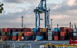 This photograph shows containers at the Marseille-Fos port on October 30, 2026, in Fos-sur-Mer, southeastern France, as dockworkers stage a 24-hour strike to protest against the government’s budget. (Thibaud MORITZ/AFP)