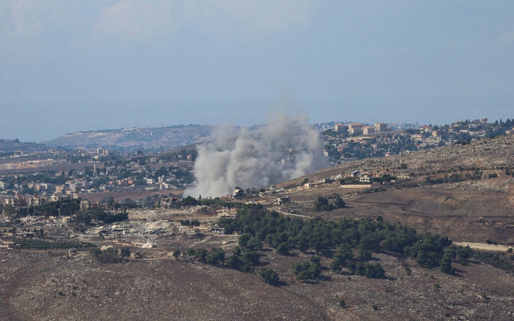 This picture taken from the southern Lebanese area of Marjayoun shows smoke rising from a site targeted by Israel in the Kfar Tibnit village on October 31, 2026. (AFP) This picture taken from the southern Lebanese area of Marjayoun shows smoke rising from a site targeted by Israel in the Kfar Tibnit village on October 31, 2026. (AFP)