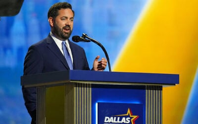 US Representative Mike Lawler, a Republican from New York, speaks at the Republican convention September 10, 2026, in Dallas. (AP Photo/Julio Cortez)