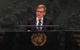 Minister of Foreign Affairs Johann David Wadephul of Germany speaks during the 81st session of the United Nations General Assembly at United Nations headquarters, September 26, 2026. (AP Photo/Heather Khalifa)
