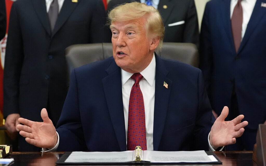 US President Donald Trump speaks in the Oval Office of the White House, September 30, 2026, in Washington. (AP Photo/Alex Brandon) US President Donald Trump speaks in the Oval Office of the White House, September 30, 2026, in Washington. (AP Photo/Alex Brandon)
