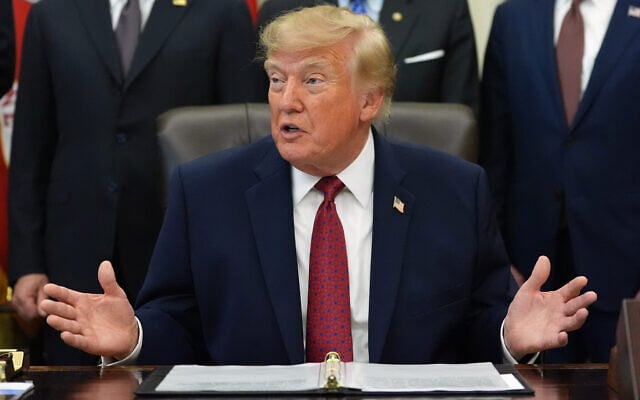 US President Donald Trump speaks in the Oval Office of the White House, September 30, 2026, in Washington. (AP Photo/Alex Brandon) US President Donald Trump speaks in the Oval Office of the White House, September 30, 2026, in Washington. (AP Photo/Alex Brandon)
