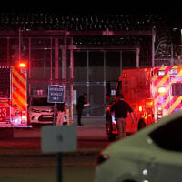 Emergency vehicles arrive at Riverbend Maximum Security Institution after the execution of Christa Pike was halted September 30, 2026, in Nashville, Tenn. (AP Photo/George Walker IV)
