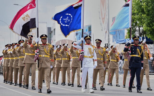 Egyptian soldiers take part in a military parade marking the 66th anniversary of Cyprus’ independence from British colonial rule, in Nicosia, Cyprus, October 1, 2026. (AP Photo/Petros Karadjias) Egyptian soldiers take part in a military parade marking the 66th anniversary of Cyprus’ independence from British colonial rule, in Nicosia, Cyprus, October 1, 2026. (AP Photo/Petros Karadjias)