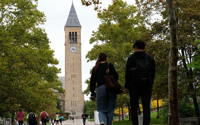 People walk on the campus at Cornell University in Ithaca, New York, October 1, 2026. (AP Photo/Matt Rourke) People walk on the campus at Cornell University in Ithaca, New York, October 1, 2026. (AP Photo/Matt Rourke)