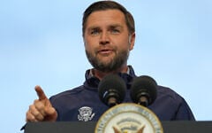 US Vice President JD Vance speaks at a campaign rally at Fairbanks International Airport in Fairbanks, Alaska, October 5, 2026. (AP Photo/Jacquelyn Martin, Pool)