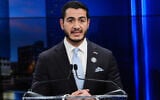 Democratic nominee for US Senate Abdul El-Sayed talks during a televised debate with Republican nominee for US Senate Mike Rogers at WOOD-TV, on October 8, 2026, in Grand Rapids, Michigan. (AP/Paul Sancya, Pool)