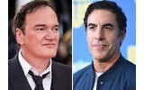 This combination of images shows Quentin Tarantino at the 76th international film festival, Cannes, southern France, on May 27, 2023, left, and Sacha Baron Cohen at the premiere of 'Balls Up' in Los Angeles on April 14, 2026. (AP)