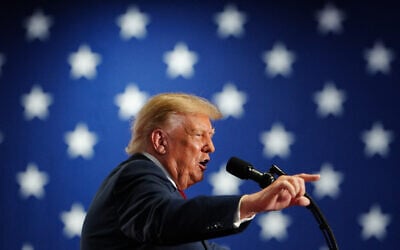 US President Donald Trump speaks at a campaign rally at the Oncenter, October 9, 2026, in Syracuse, New York. (AP Photo/Julia Demaree Nikhinson) US President Donald Trump speaks at a campaign rally at the Oncenter, October 9, 2026, in Syracuse, New York. (AP Photo/Julia Demaree Nikhinson)
