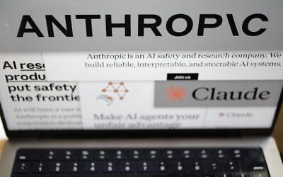 Pages from the Anthropic website and the company’s logos are displayed on a computer screen in New York, on February 26, 2026. (AP Photo/Patrick Sison) Pages from the Anthropic website and the company’s logos are displayed on a computer screen in New York, on February 26, 2026. (AP Photo/Patrick Sison)