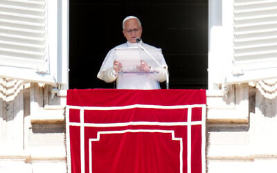 Pope Leo XIV delivers the Angelus prayer in St. Peter’s Square at the Vatican, October 11, 2026. (AP Photo/Gregorio Borgia) Pope Leo XIV delivers the Angelus prayer in St. Peter’s Square at the Vatican, October 11, 2026. (AP Photo/Gregorio Borgia)