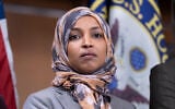 US Rep. Ilhan Omar takes questions during a news conference at the Capitol in Washington, January 13, 2026. (AP Photo/J. Scott Applewhite)