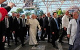 Pope Leo XIV arrives at the Agostino Gemelli Polyclinic in Rome, October 13, 2026, where he was expected to be operated on to remove a lung nodule. (AP Photo/Alessandra Tarantino)