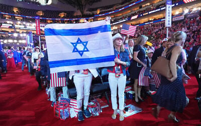 Pro-Israel supporters attend the Republican convention in Dallas on September 10, 2026. (AP Photo/Julio Cortez) Pro-Israel supporters attend the Republican convention in Dallas on September 10, 2026. (AP Photo/Julio Cortez)