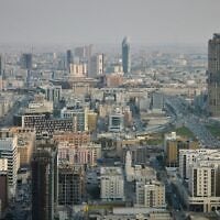 Buildings and construction sites fill the skyline, in Riyadh, Saudi Arabia, October 14, 2026. (AP Pjoto/Baraa Anwer)