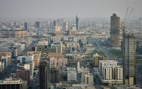 Buildings and construction sites fill the skyline, in Riyadh, Saudi Arabia, October 14, 2026. (AP Pjoto/Baraa Anwer)