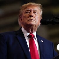 President Donald Trump speaks at a campaign rally at the T. Ed Garrison Arena, October 21, 2026, in Pendleton, S.C. (AP Photo/Julia Demaree Nikhinson)