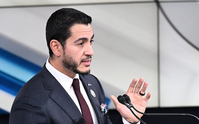 US Senate candidate Democrat Abdul El-Sayed speaks during the debate on October 21, 2026 at WXYZ Channel 7 in Southfield, Michigan. (Robin Buckson/Detroit News via AP) US Senate candidate Democrat Abdul El-Sayed speaks during the debate on October 21, 2026 at WXYZ Channel 7 in Southfield, Michigan. (Robin Buckson/Detroit News via AP)