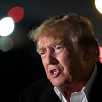 US President Donald Trump speaks with reporters as he arrives on Air Force One, October 28, 2026, at Joint Base Andrews, Md. (AP Photo/Alex Brandon)