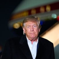 US President Donald Trump speaks with reporters as he arrives on Air Force One, October 28, 2026, at Joint Base Andrews, Md. (AP Photo/Alex Brandon)
