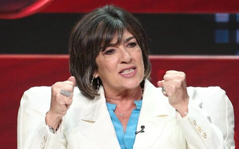 CNN's Christiane Amanpour during a broadcast on April 3, 2019. (Frederick M. Brown/Getty Images via JTA)