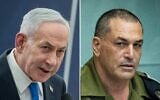 Left: Prime Minister Benjamin Netanyahu attends a ceremony on Mount Herzl in Jerusalem, August 5, 2026; Right: IDF Chief of Staff Eyal Zamir attends a Foreign Affairs and Defense Committee meeting at the Knesset in Jerusalem, May 10, 2026. (Chaim Goldberg/FLASH90, Yonatan Sindel/Flash90)