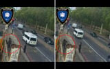 Footage posted to social media by Jewish volunteer security organization Shomrim showing an assault on Jewish women in Stamford Hill, north London, October 20, 2026. (Screenshot/Shomrim via X)